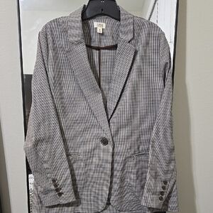 a.n.a Gray Checkered Blazer